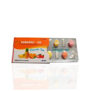 Kamagra Chewable 100 mg Ajanta Pharma emballage du médicament | unanabolisants.com