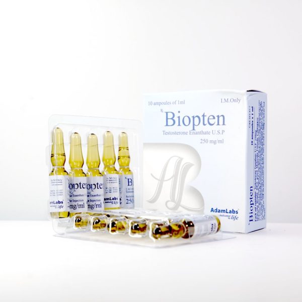 Biopten (Testosterone Enantate U.S.P.) 250 mg AdamLabs emballage du médicament | unanabolisants.com