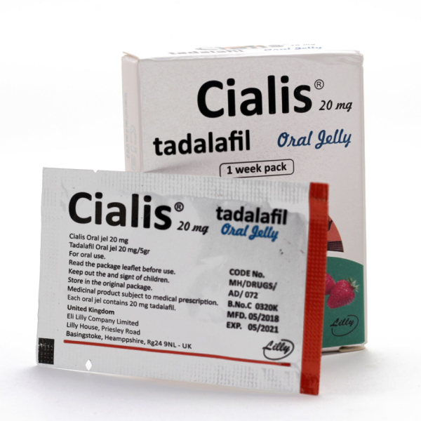 Cialis jelly 20 mg Eli Lilly emballage du médicament | unanabolisants.com